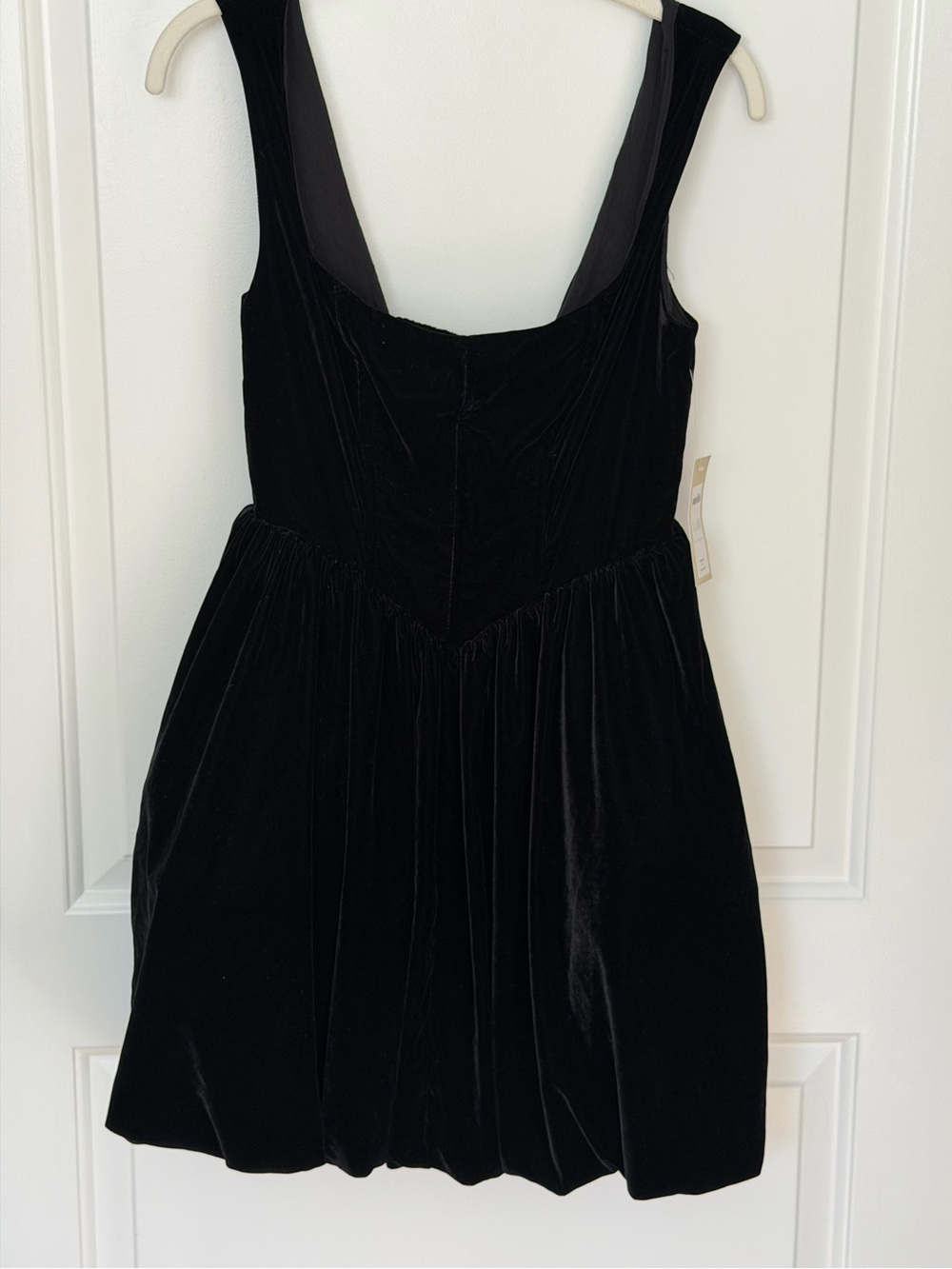 BHLDN Ariana Black Velvet Mini Dress XS NWT